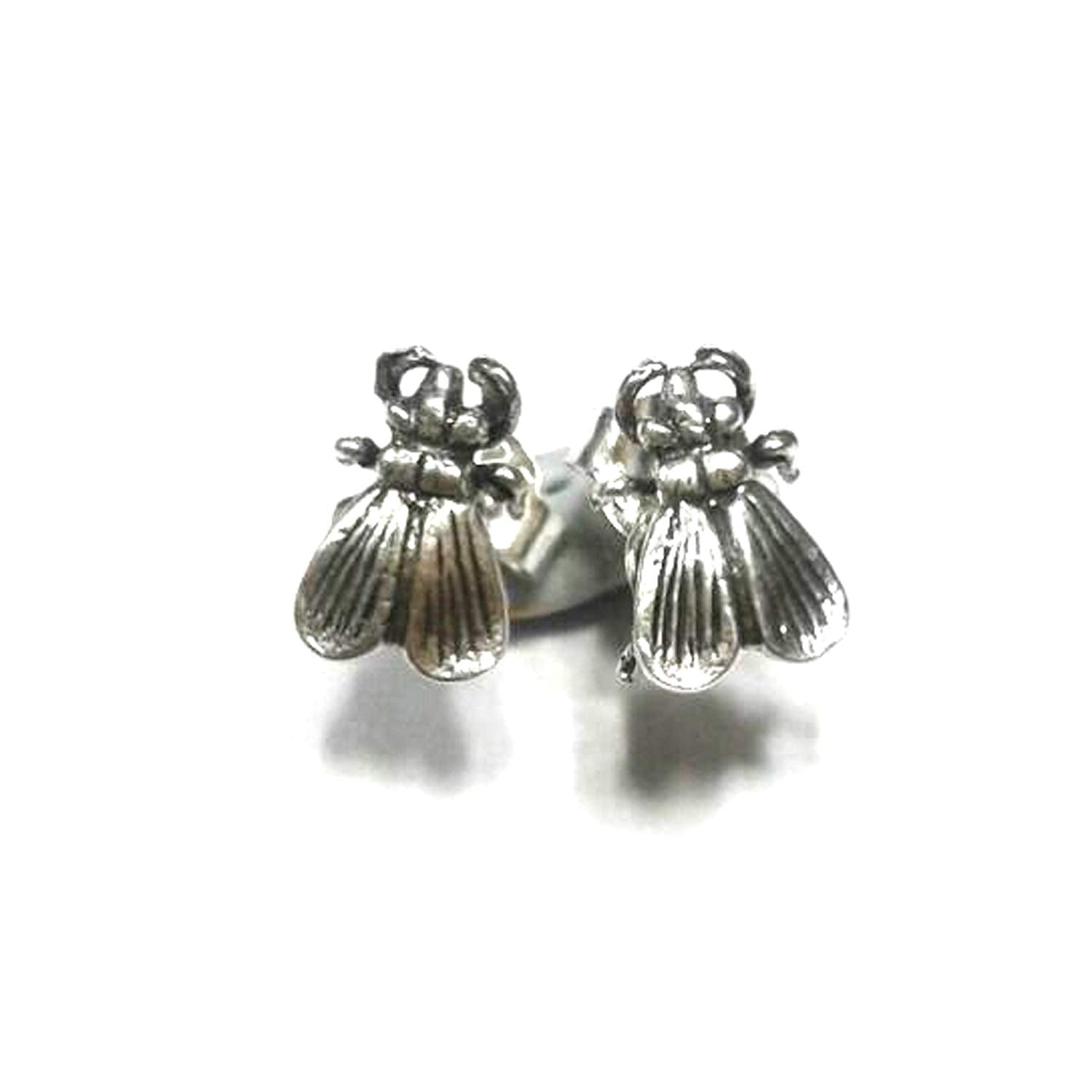 atjewels Oxidised .925 Sterling Silver Bee Stud Earrings For Girl's and Women's For MOTHER'S DAY SPECIAL OFFER - atjewels.in