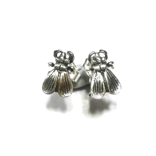 atjewels Oxidised .925 Sterling Silver Bee Stud Earrings For Girl's and Women's For MOTHER'S DAY SPECIAL OFFER - atjewels.in