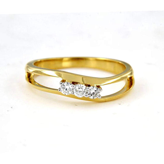 atjewels 18K Yellow Gold Over .925 Sterling Silver Round White CZ Engagement Ring MOTHER'S DAY SPECIAL OFFER - atjewels.in
