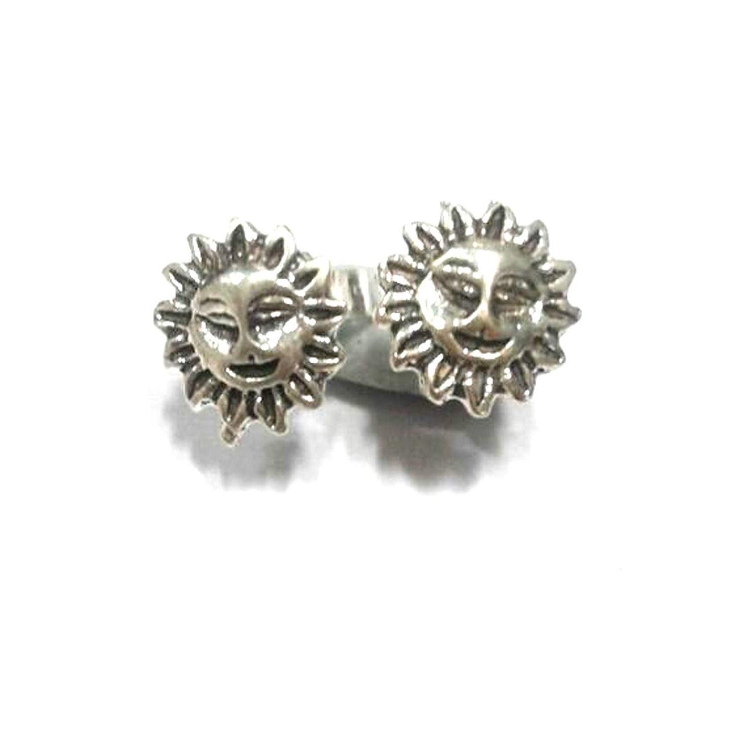 atjewels Oxidised .925 Sterling Silver Moon Stud Earrings For Girl's and Women's For MOTHER'S DAY SPECIAL OFFER - atjewels.in