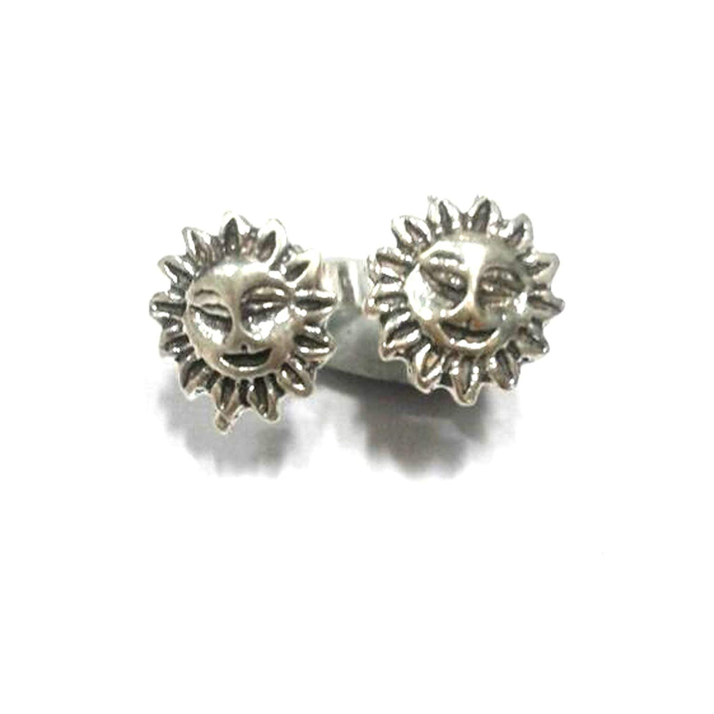 atjewels Oxidised .925 Sterling Silver Moon Stud Earrings For Girl's and Women's For MOTHER'S DAY SPECIAL OFFER - atjewels.in