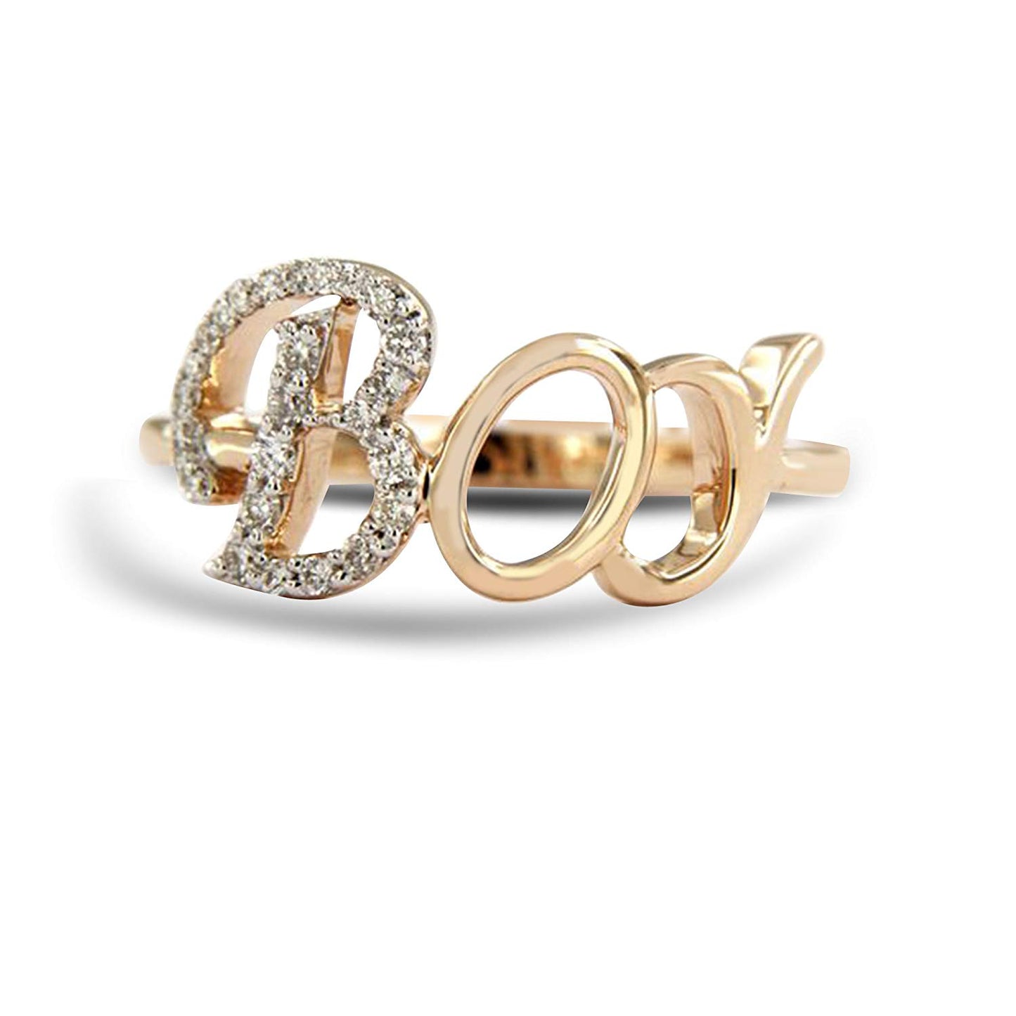 atjewels 14K Rose Gold Over 925 Sterling Silver Round White Zirconia Boy Ring For Men's MOTHER'S DAY SPECIAL OFFER - atjewels.in