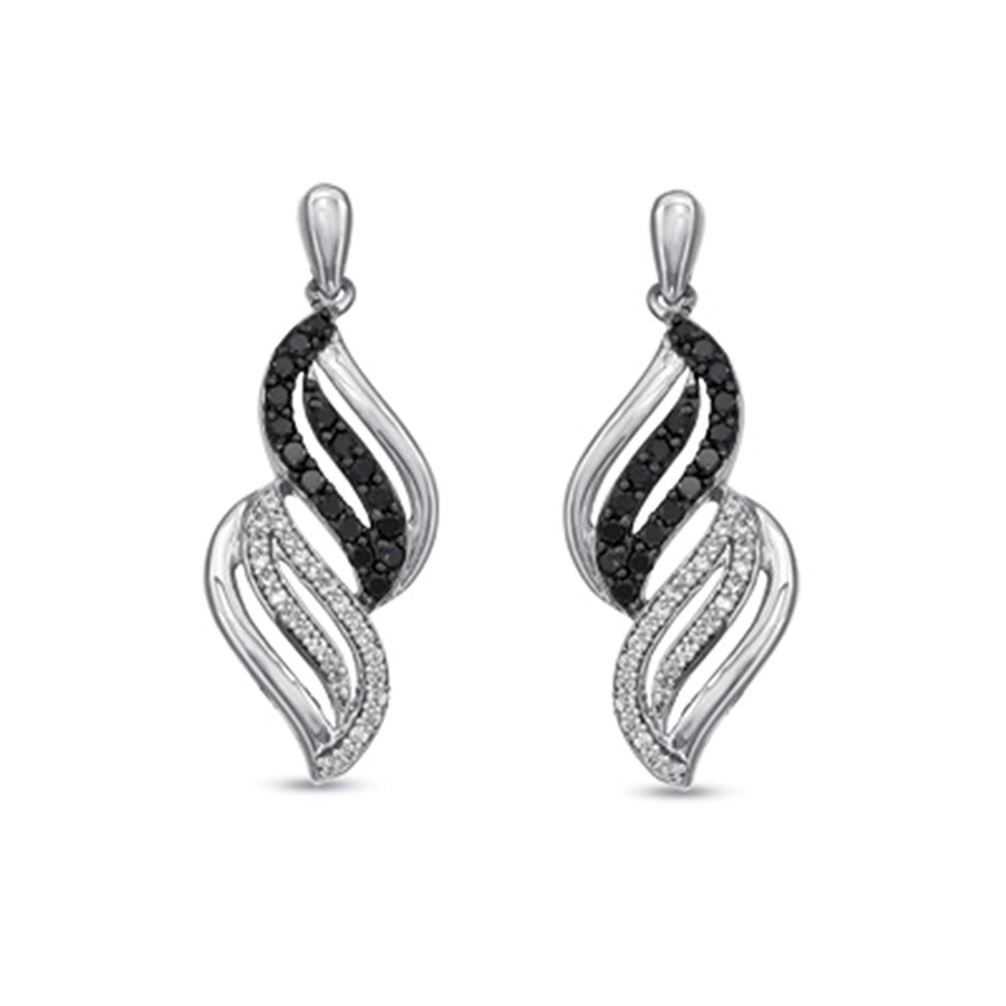 atjewels 14K Twotone Gold Over 925 Sterling Silver Dangle Earrings For Women's MOTHER'S DAY SPECIAL OFFER - atjewels.in