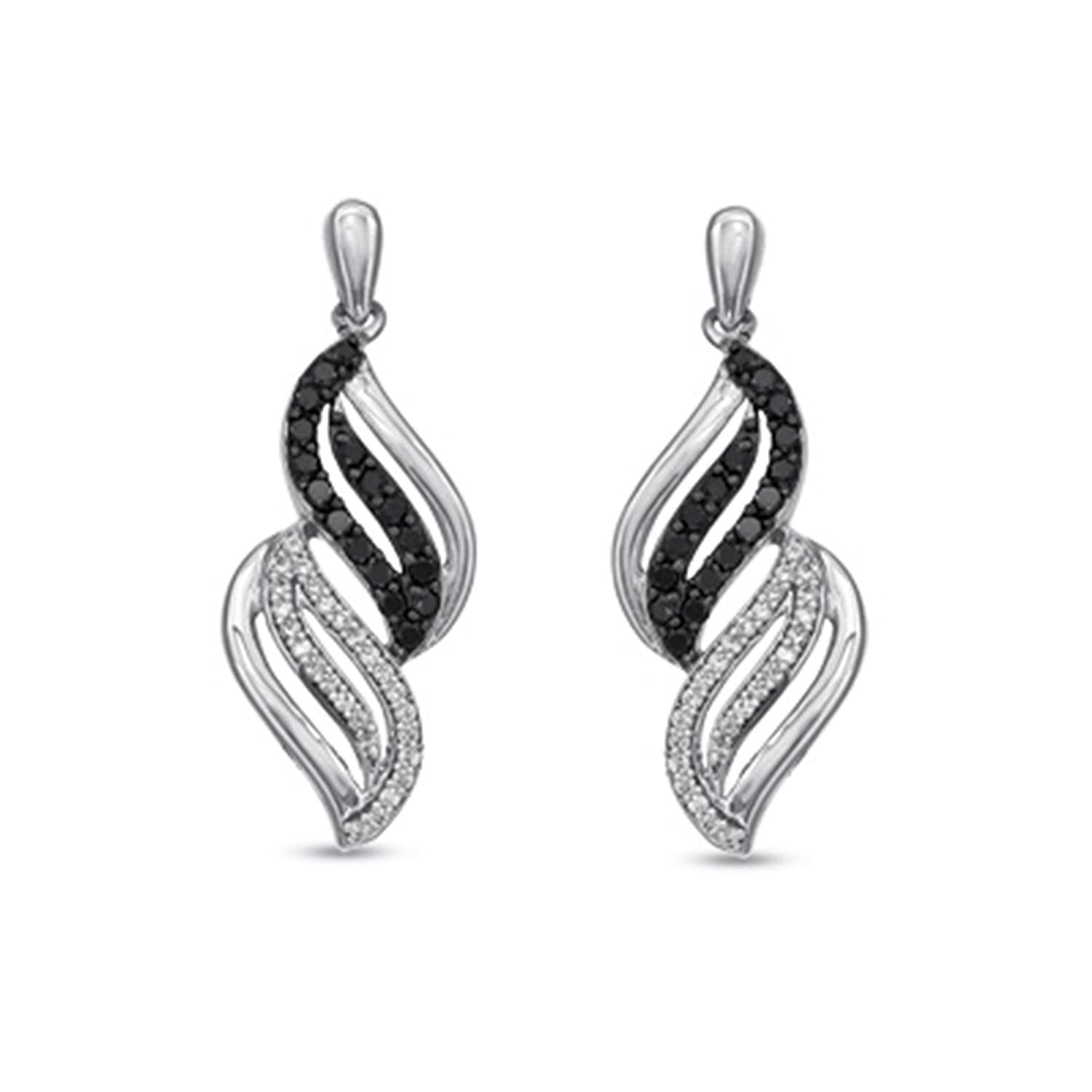 atjewels 14K Twotone Gold Over 925 Sterling Silver Dangle Earrings For Women's MOTHER'S DAY SPECIAL OFFER - atjewels.in