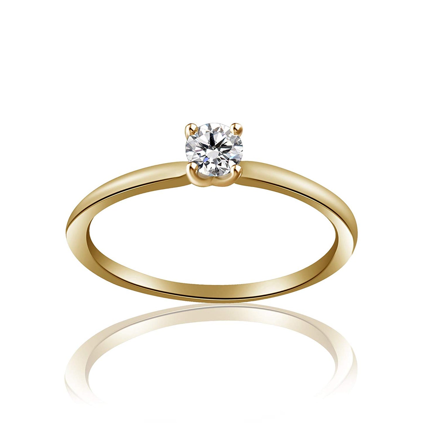 atjewels Women's Wedding Band Ring White CZ With 18K Yellow Gold Over .925 Sterling Silver MOTHER'S DAY SPECIAL OFFER - atjewels.in