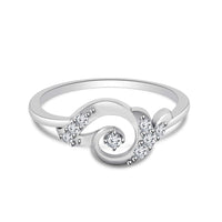 atjewels 14K White Gold Over 925 Silver Round White CZ Fashion Promise Ring For Women's MOTHER'S DAY SPECIAL OFFER - atjewels.in