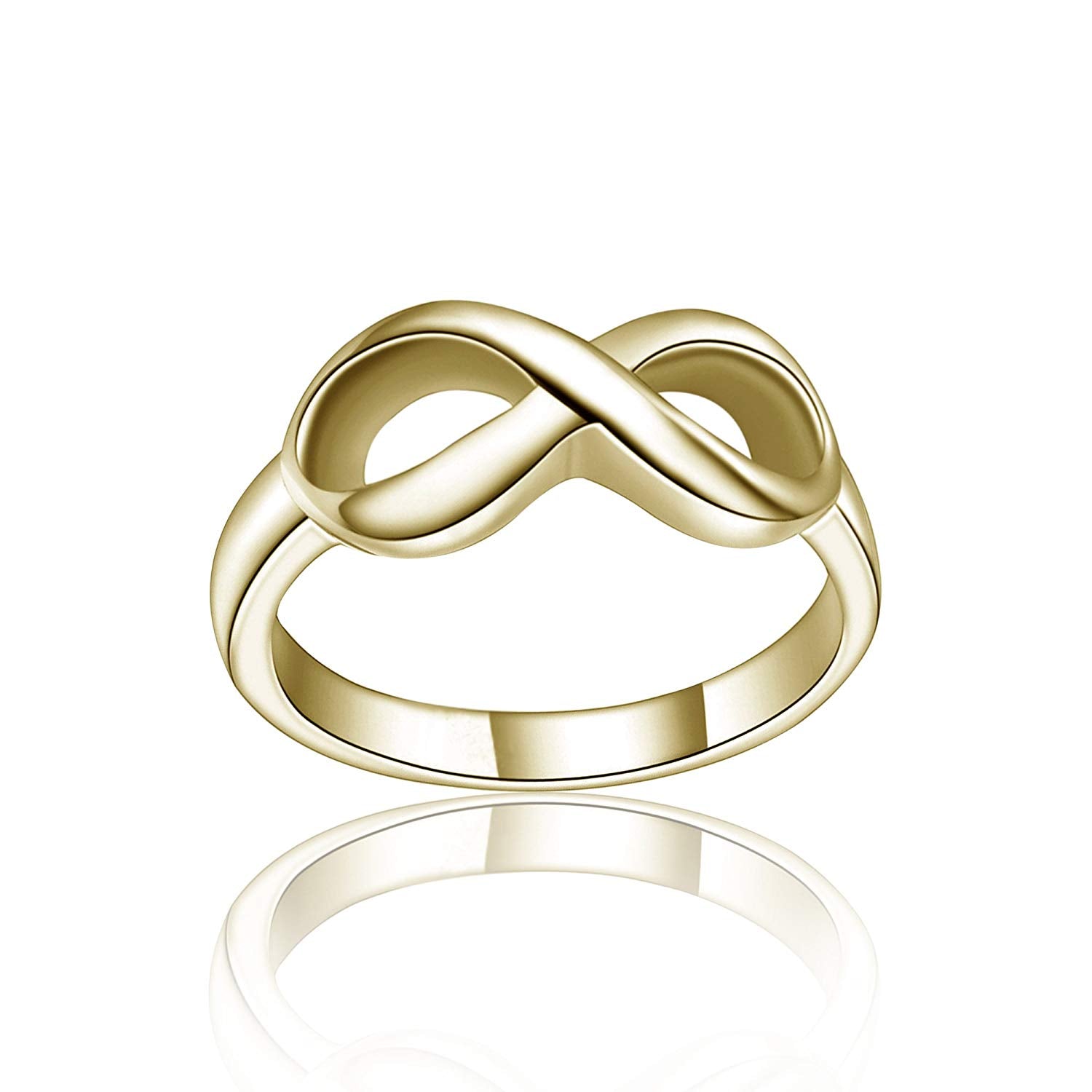 atjewels Women's Promise Band Ring with 18K Yellow Gold Over .925 Sterling Silver MOTHER'S DAY SPECIAL OFFER - atjewels.in