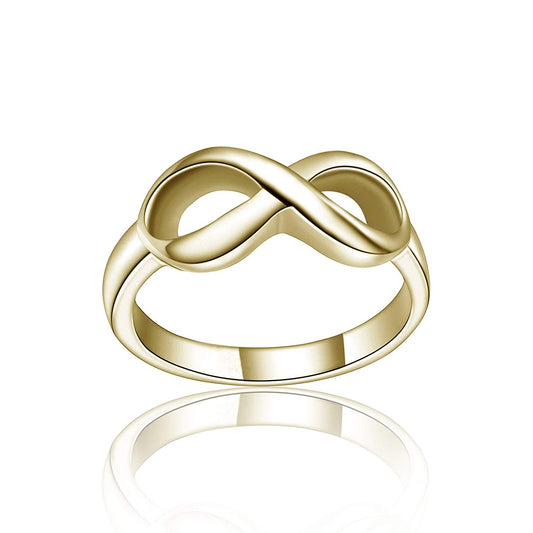 atjewels Women's Promise Band Ring with 18K Yellow Gold Over .925 Sterling Silver MOTHER'S DAY SPECIAL OFFER - atjewels.in