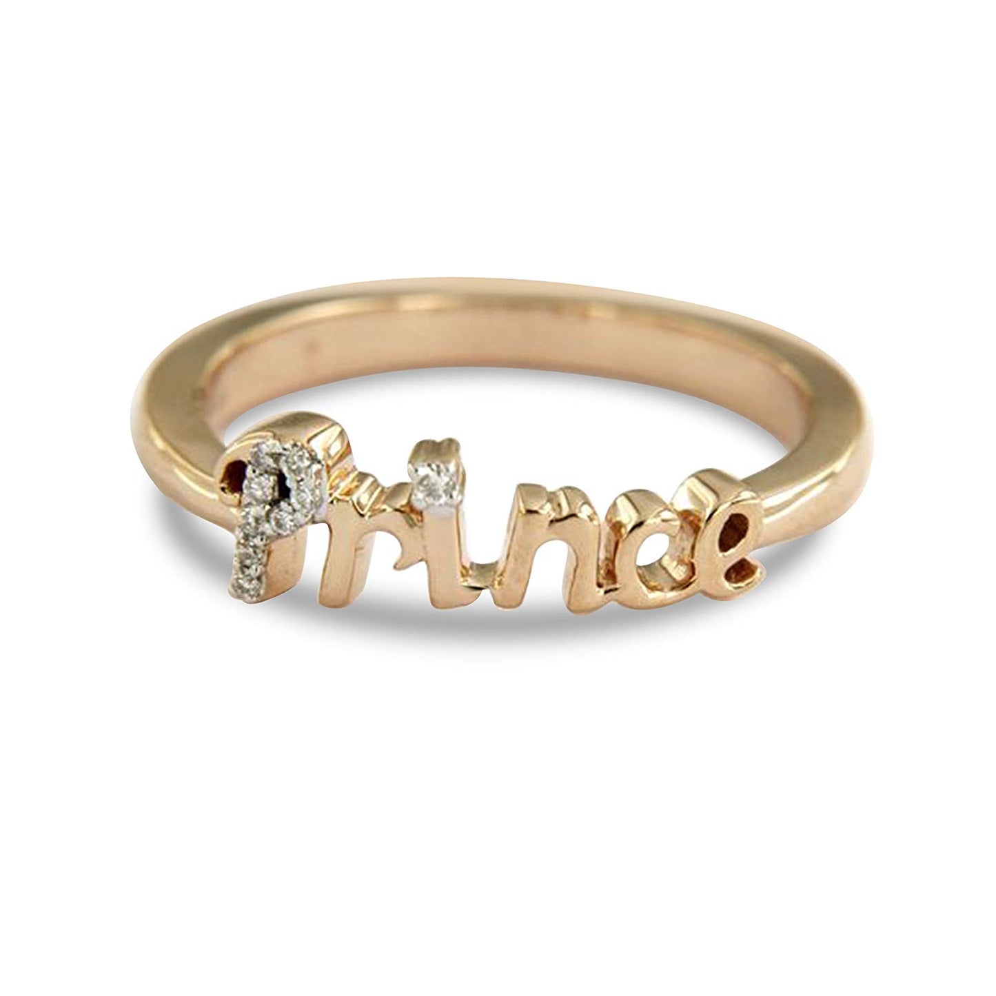 atjewels Princes Ring For Men's 14K Rose Gold Plated on 925 Sterling Silver with White Round Zirconia MOTHER'S DAY SPECIAL OFFER - atjewels.in
