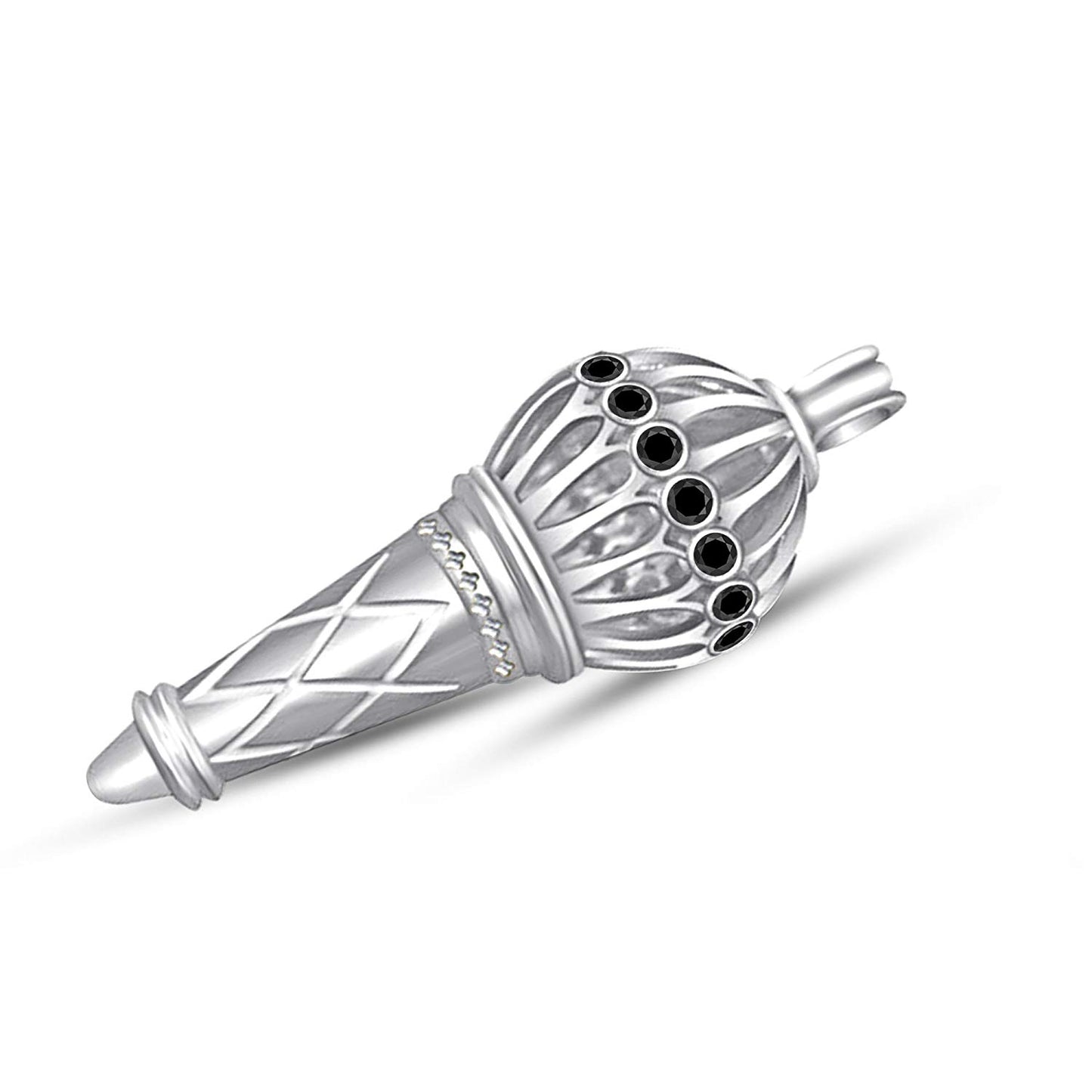 atjewels 925 Sterling Silver Bajrangi Bhaijan Style Hanuman Ji Ki Gadha Pendant MOTHER'S DAY SPECIAL OFFER - atjewels.in