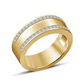 atjewels 0.40 TCW 18K Rose Gold On .925 Silver White Diamond Wedding Band Ring For Men MOTHER'S DAY SPECIAL OFFER - atjewels.in