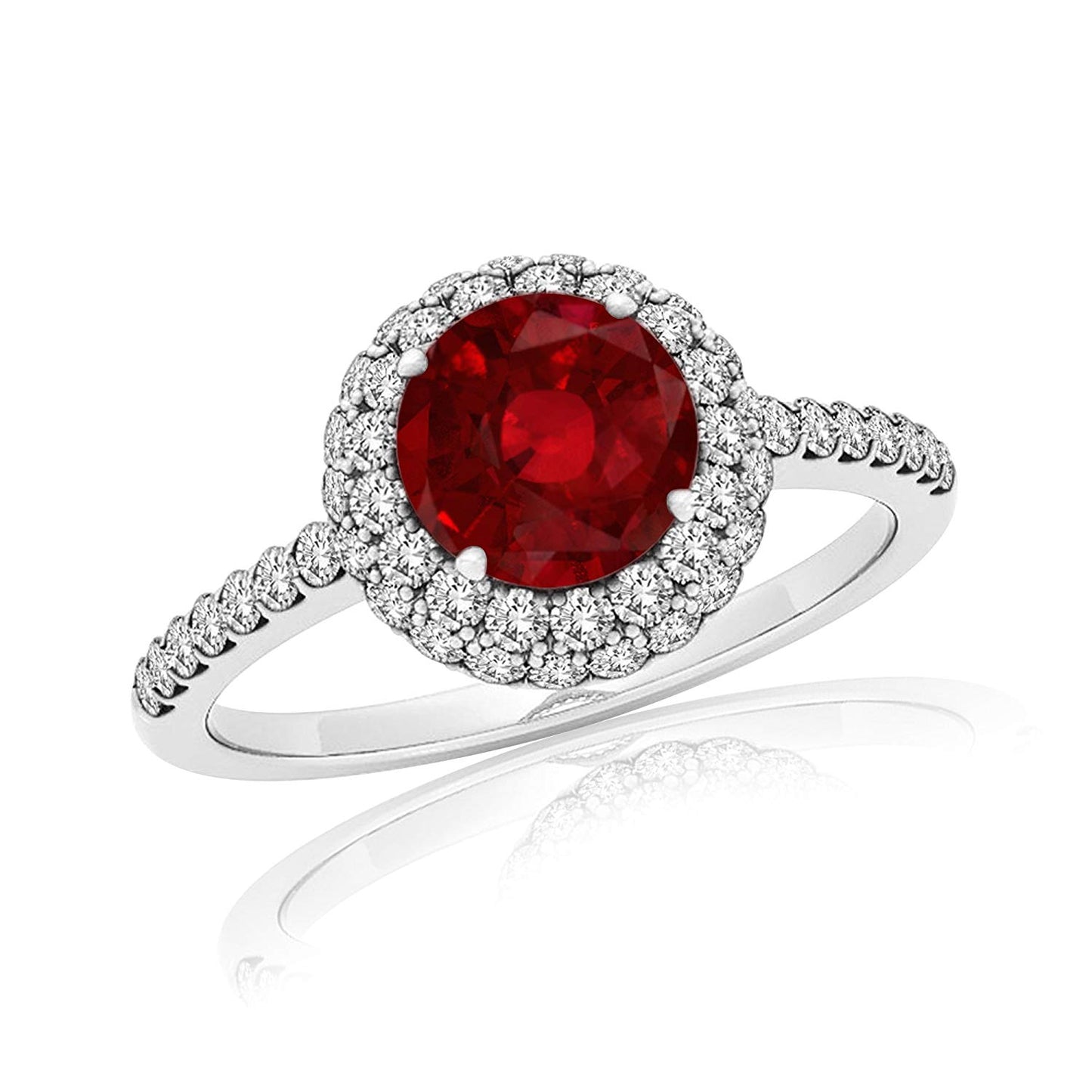 14K White Gold Plated .925 Sterling Silver Amthesty Holo Engagement Ring Free Sizing For Women's - atjewels.in