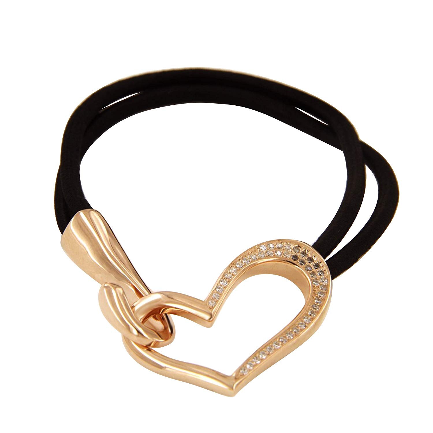 atjewels valentine Special Rose Gold Plated on 925 Sterling Adjustable Heart Bracelet MOTHER'S DAY SPECIAL OFFER - atjewels.in