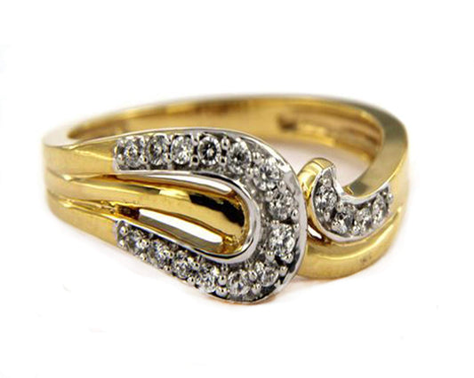 atjewels 14K Yellow Gold Over 925 Silver 0.38 TCW with Round White CZ Wedding Ring MOTHER'S DAY SPECIAL OFFER - atjewels.in