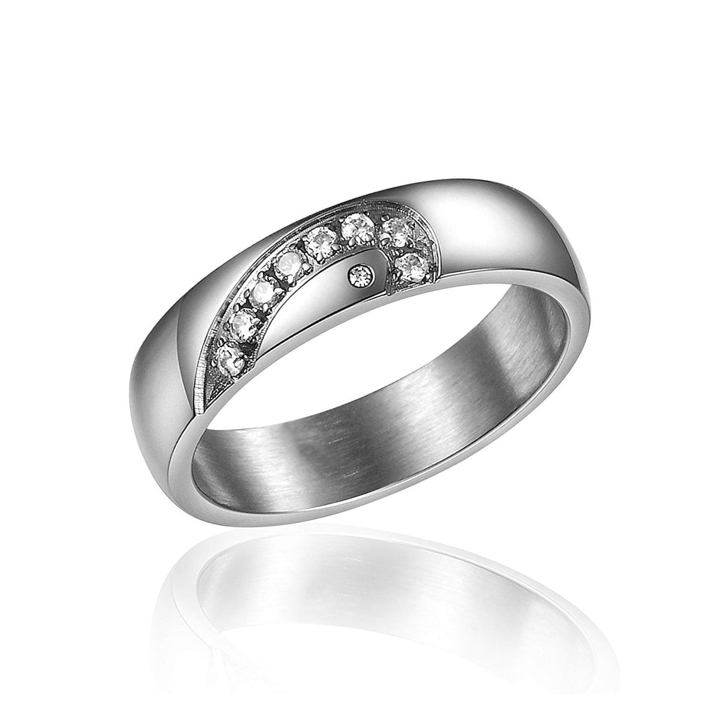 atjewels 18K White Gold Over 925 Silver White CZ Elegant Couple Heart Ring for Women's MOTHER'S DAY SPECIAL OFFER - atjewels.in
