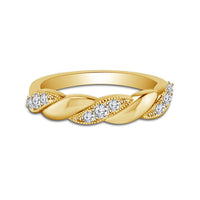 atjewels Round White Zirconia in 14K Yellow Gold Over 925 Silver Sterling Engagement Ring MOTHER'S DAY SPECIAL OFFER - atjewels.in