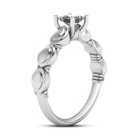 atjewels Princess Cut White Cubic Zirconia with 18K White Gold Over 925 Sterling Solitaire Engagement Ring For Women's MOTHER'S DAY SPECIAL OFFER - atjewels.in