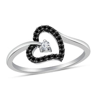 atjewels Round Black Zirconia 14K White Gold Over 925 Silver Sterling Maha Shivaratri Special MOTHER'S DAY SPECIAL OFFER - atjewels.in