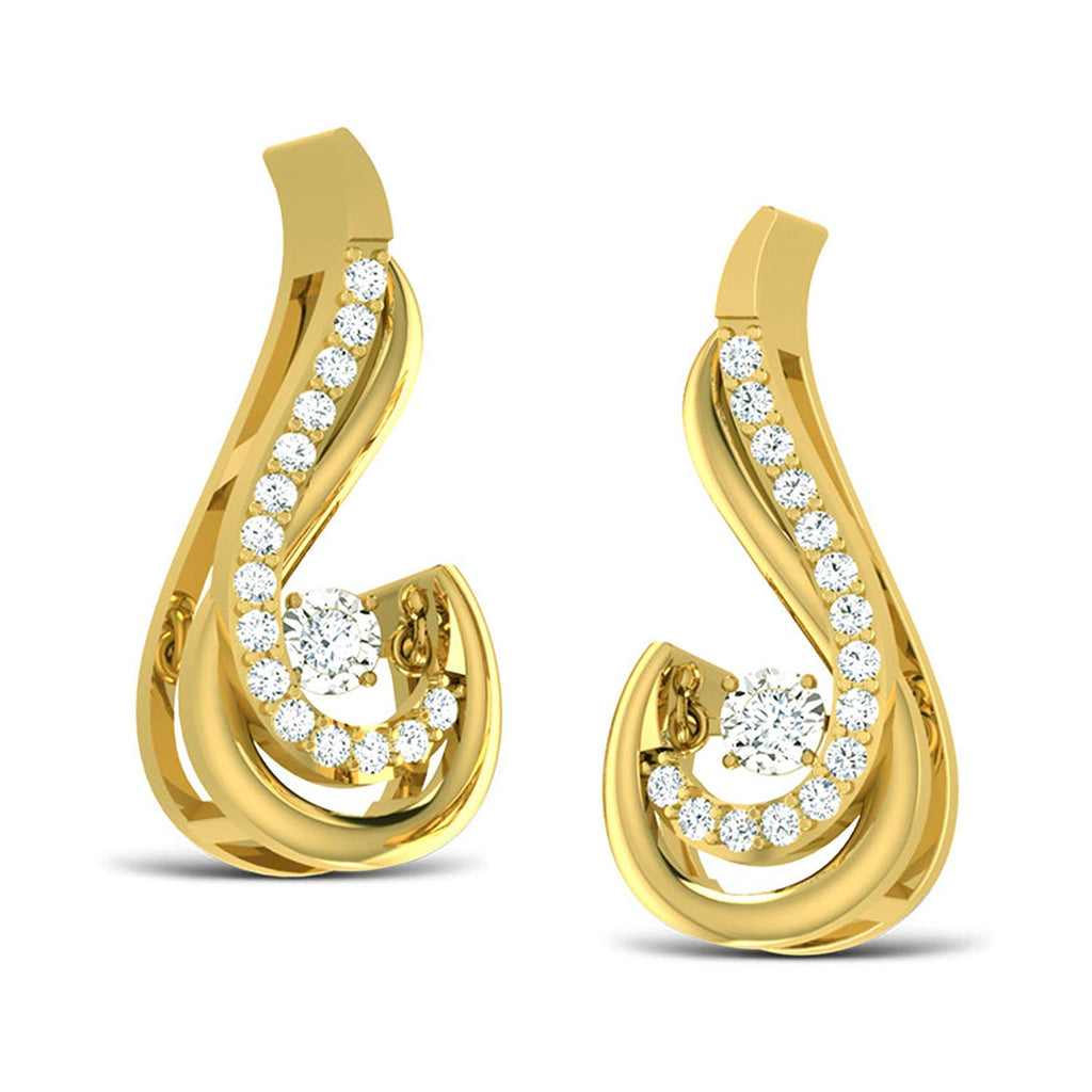 atjewels 0.25 TCW Round Cut 14K Yellow Gold Over .925 Silver Stud Earrings For Women's MOTHER'S DAY SPECIAL OFFER - atjewels.in