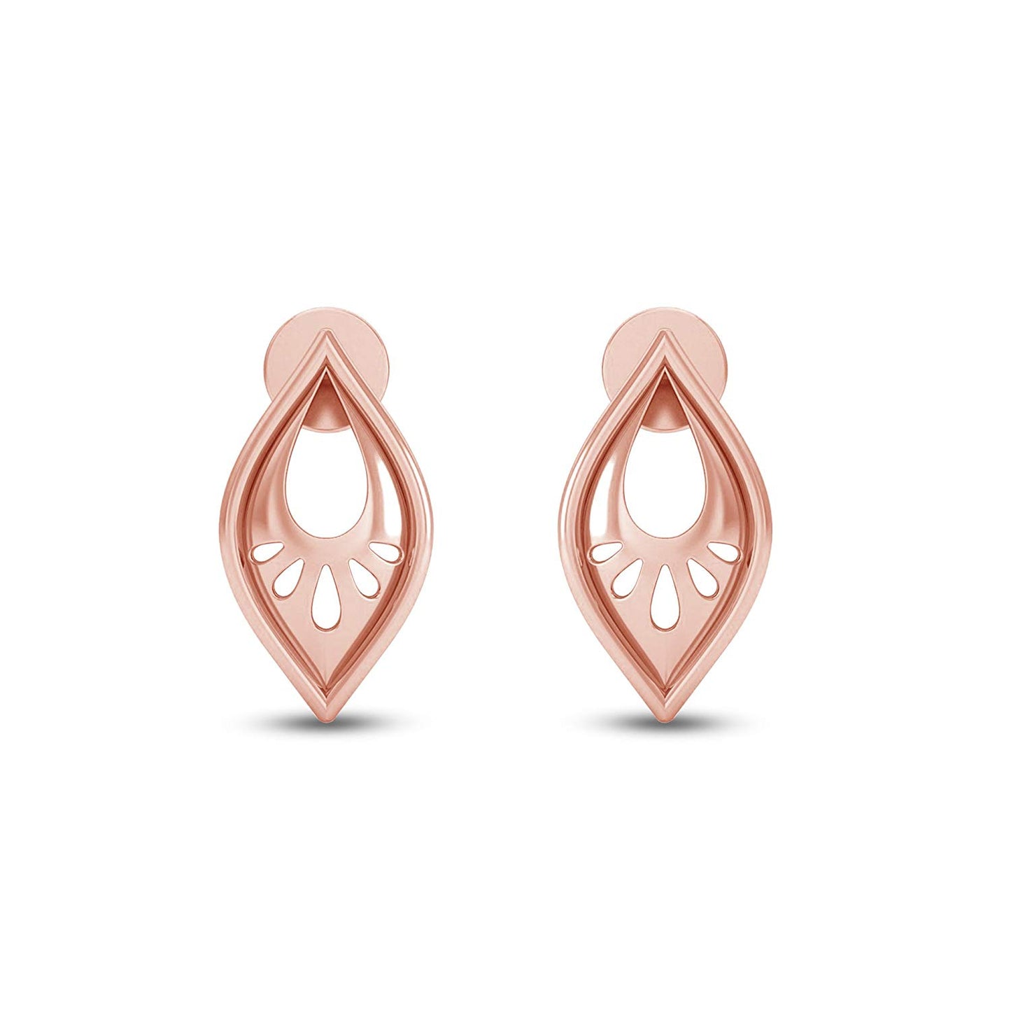 atjewels 18K Rose Gold Over 925 Sterling Silver Marquise Shaped Dangle Earrings MOTHER'S DAY SPECIAL OFFER - atjewels.in