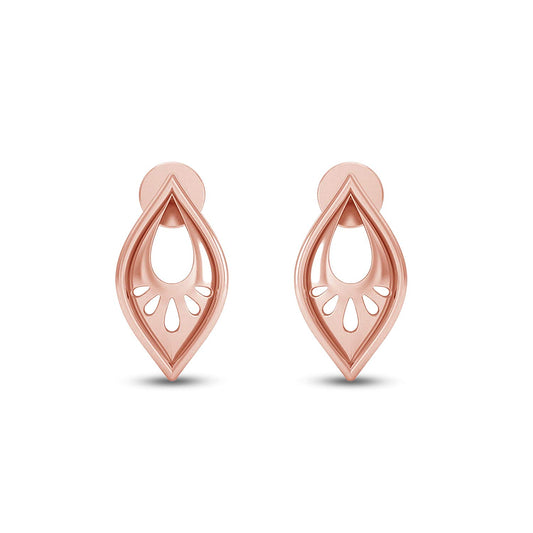 atjewels 18K Rose Gold Over 925 Sterling Silver Marquise Shaped Dangle Earrings MOTHER'S DAY SPECIAL OFFER - atjewels.in
