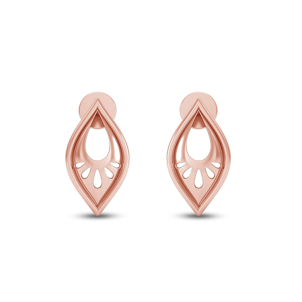 atjewels 18K Rose Gold Over 925 Sterling Silver Marquise Shaped Dangle Earrings MOTHER'S DAY SPECIAL OFFER - atjewels.in