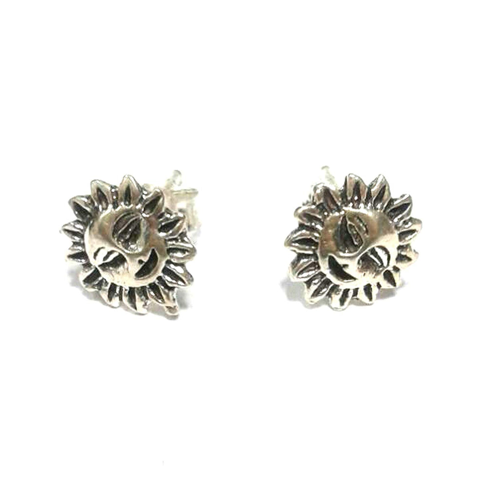 atjewels Oxidised .925 Sterling Silver Moon Stud Earrings For Girl's and Women's For MOTHER'S DAY SPECIAL OFFER - atjewels.in