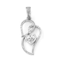 atjewels 18K White Gold Plated on 925 Sterling Silver White CZ Fancy New Fashion Pendant For Women's MOTHER'S DAY SPECIAL OFFER - atjewels.in