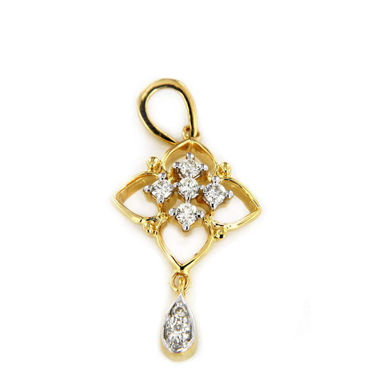 atjewels 18K Yellow Gold Plated on 925 Sterling White CZ New Fashion Pendant MOTHER'S DAY SPECIAL OFFER - atjewels.in