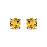 1/4 Ct 14K Gold Over 925 Sterling Silver Round Cut Gemstone Multi Color Solitaire Stud Earrings For Women's - atjewels.in