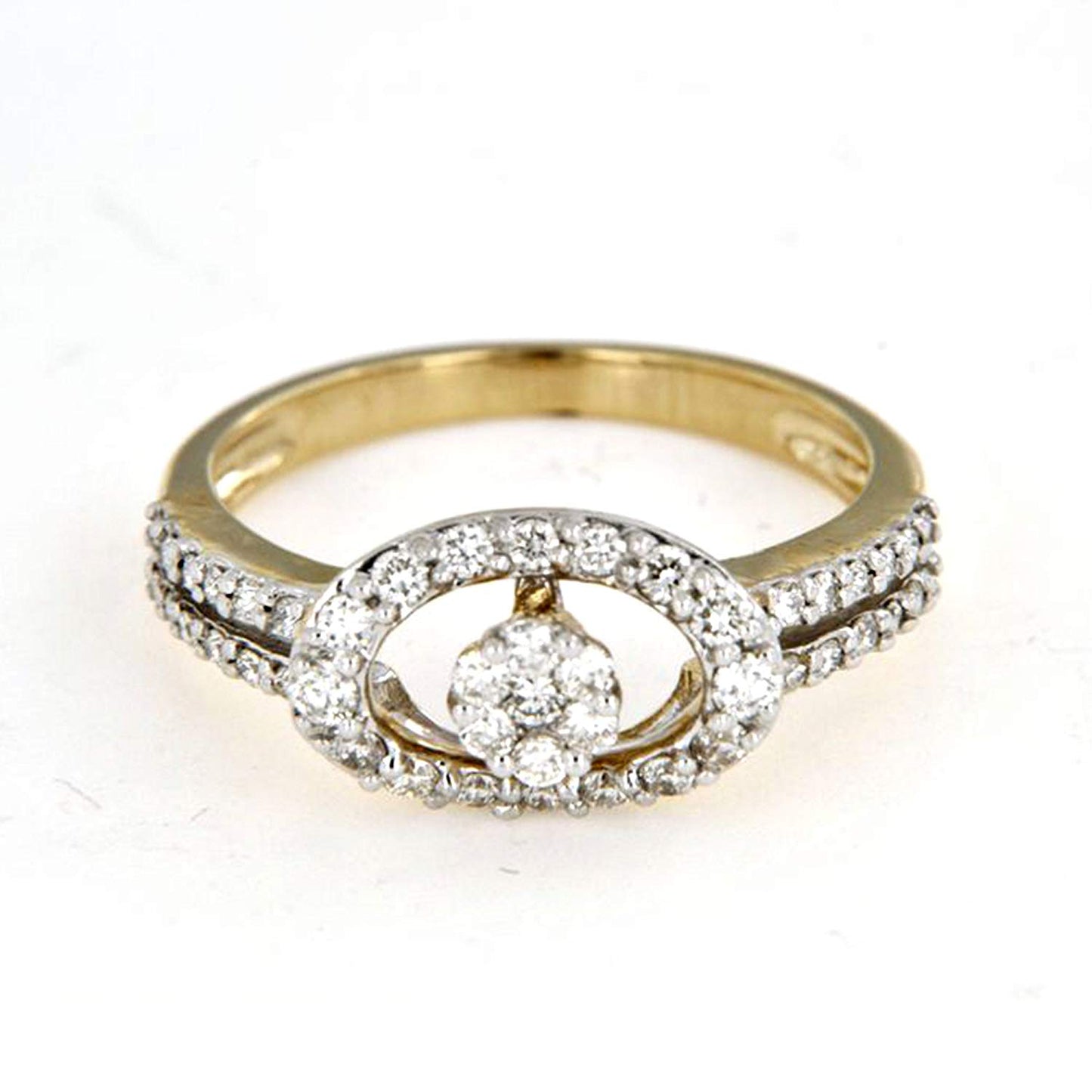 atjewels Cluster Ring For Women's with 18K Gold Over .925 Sterling Silver MOTHER'S DAY SPECIAL OFFER - atjewels.in