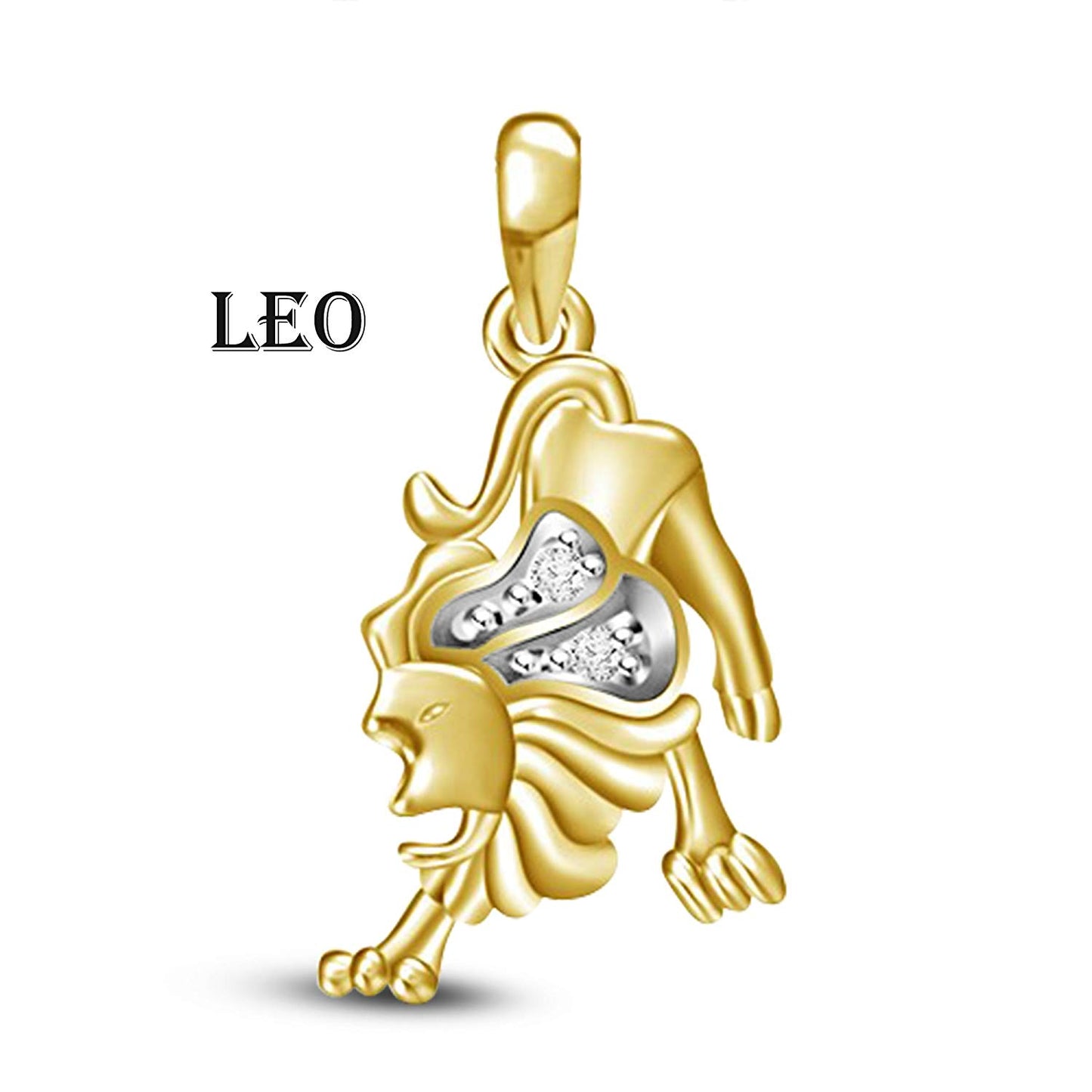 atjewels 14K Gold Over 925 Sterling Silver White CZ 12 Constellations Zodiac Pendant - atjewels.in