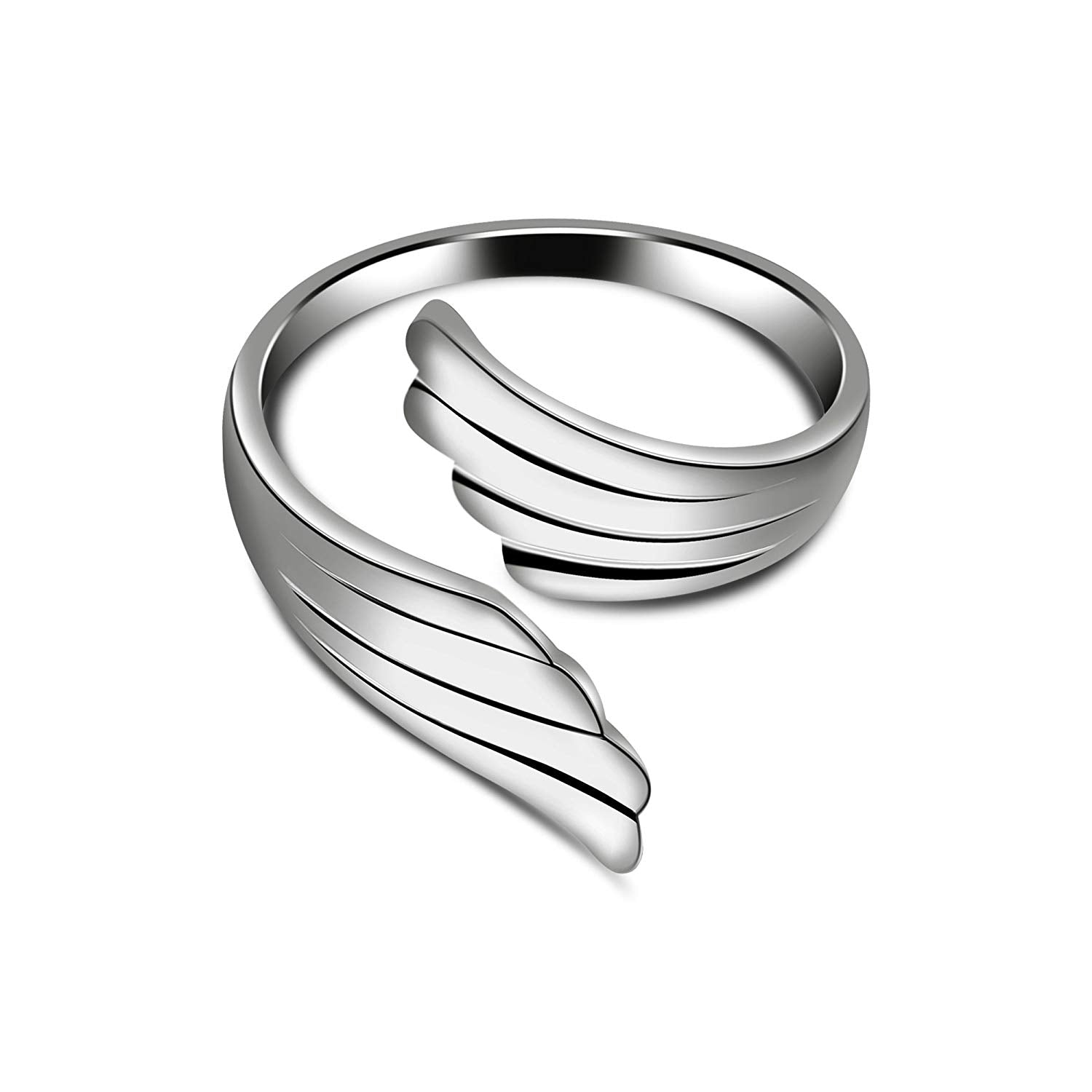 atjewels Adjustable ToeRing in 14K White Gold Plated On Silver For Women - atjewels.in