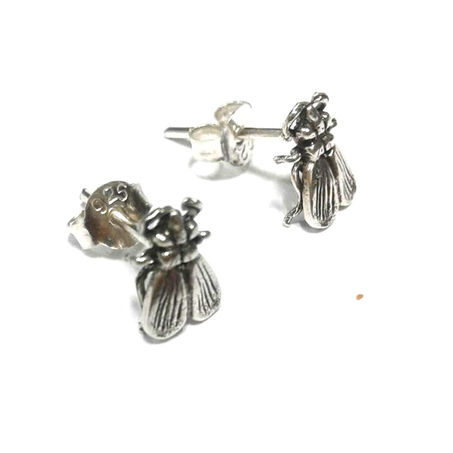 atjewels Oxidised .925 Sterling Silver Bee Stud Earrings For Girl's and Women's For MOTHER'S DAY SPECIAL OFFER - atjewels.in