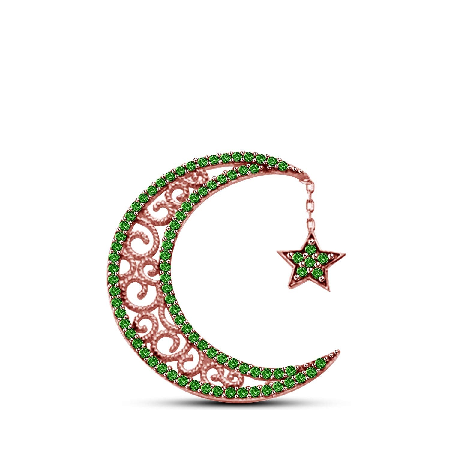 Eid Day Special 14K Yellow Gold Plated on 925 Sterling Charm & Pendant for Women's - atjewels.in