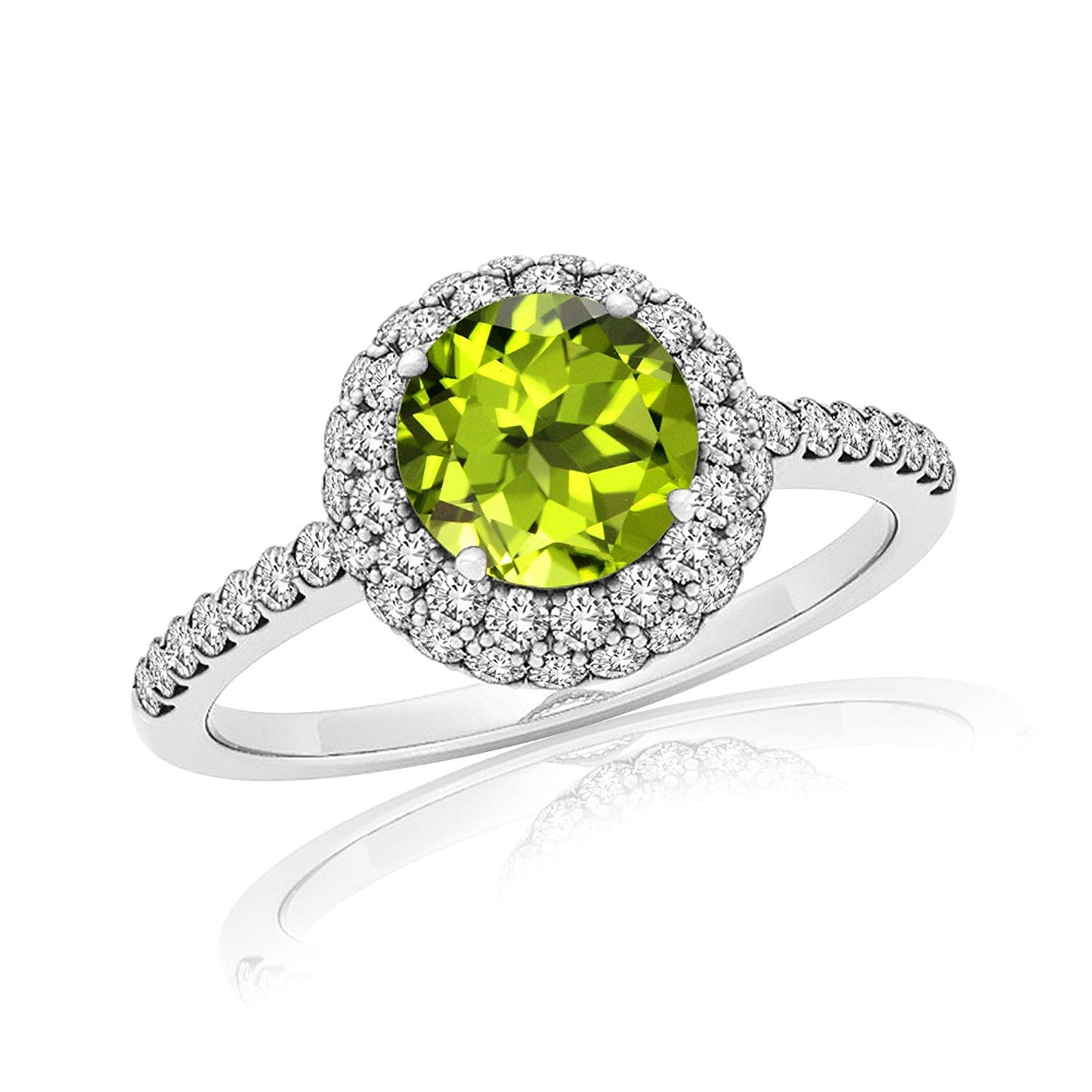 14K White Gold Plated .925 Sterling Silver Amthesty Holo Engagement Ring Free Sizing For Women's - atjewels.in