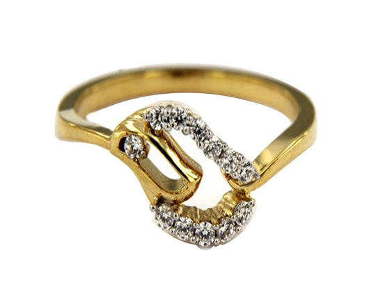 14K Yellow Gold Over 925 Sterling Silver 0.34 TCW with Round White CZ Cocktail Ring MOTHER'S DAY SPECIAL OFFER - atjewels.in
