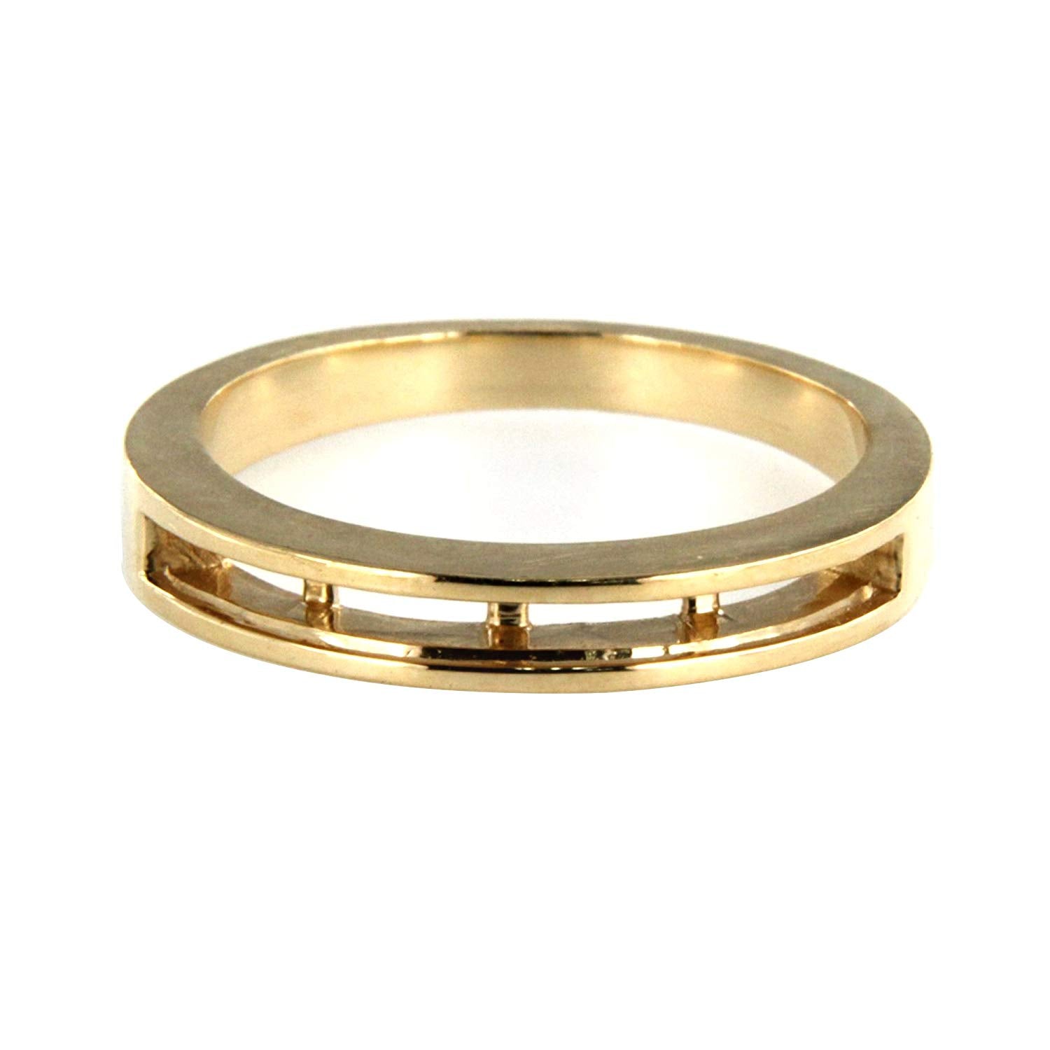 atjewels 18K Yellow Gold Over .925 Sterling Silver Plain Wedding Band Ring MOTHER'S DAY SPECIAL OFFER - atjewels.in