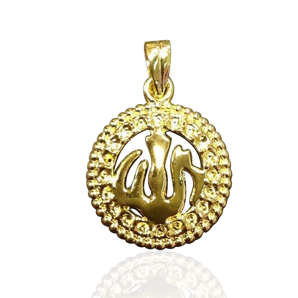atjewels 14K Yellow Gold Over .925 Sterling Silver Allah Pendant For Women's MOTHER'S DAY SPECIAL OFFER - atjewels.in