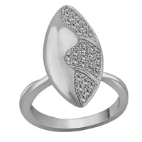 atjewels Round Cut White CZ .925 Sterling Silver Marquise Shape Ring For Women's and Girl's For Diwali Special - atjewels.in