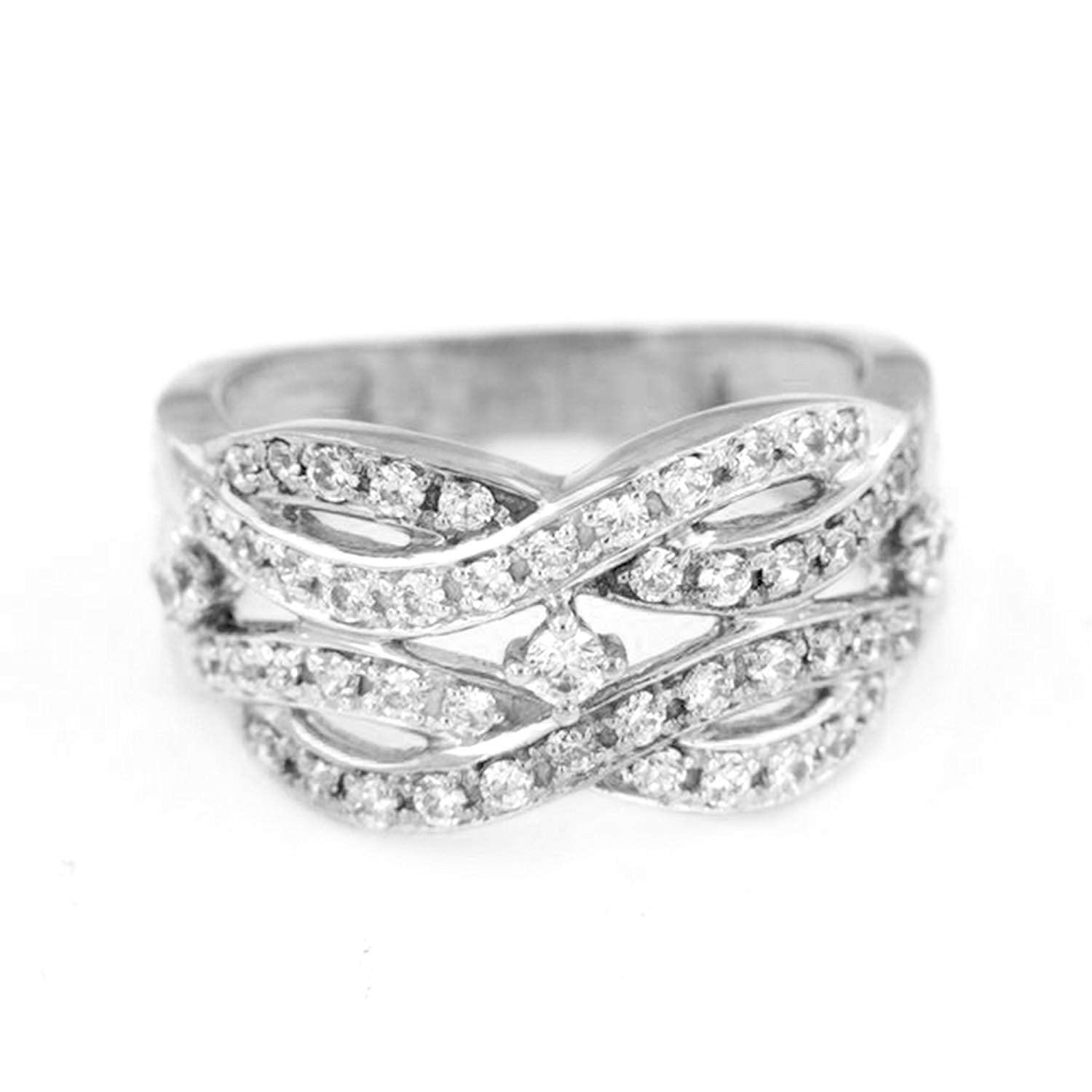 10k White Gold Infinity Diamond Ring | Dunkin's Diamonds