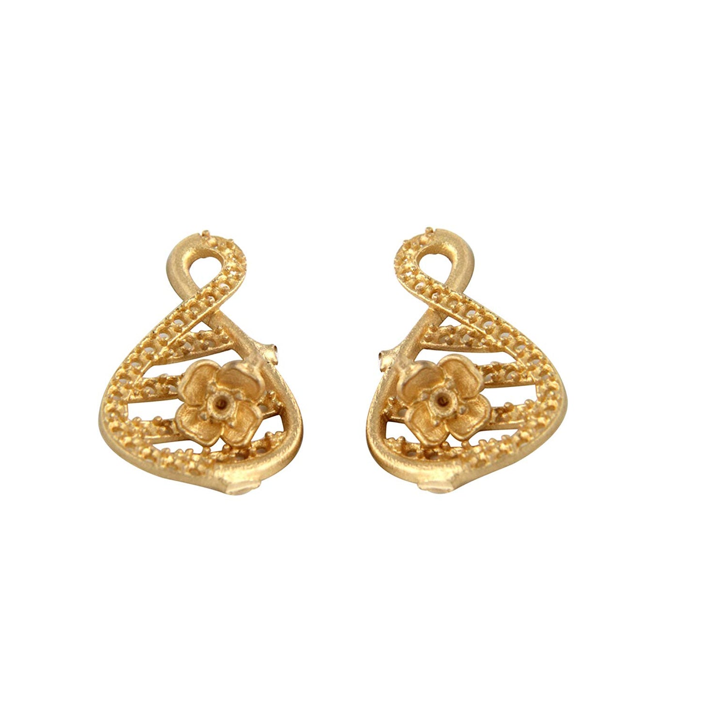 atjewels 14K Yellow Gold Over 925 Silver Mounting Pendant and Earrings Set For Women's MOTHER'S DAY SPECIAL OFFER - atjewels.in