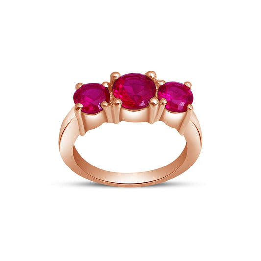 18K Rose Gold Over .925 Sterling Silver Tree Stone Ring For Women Free Sizing - atjewels.in