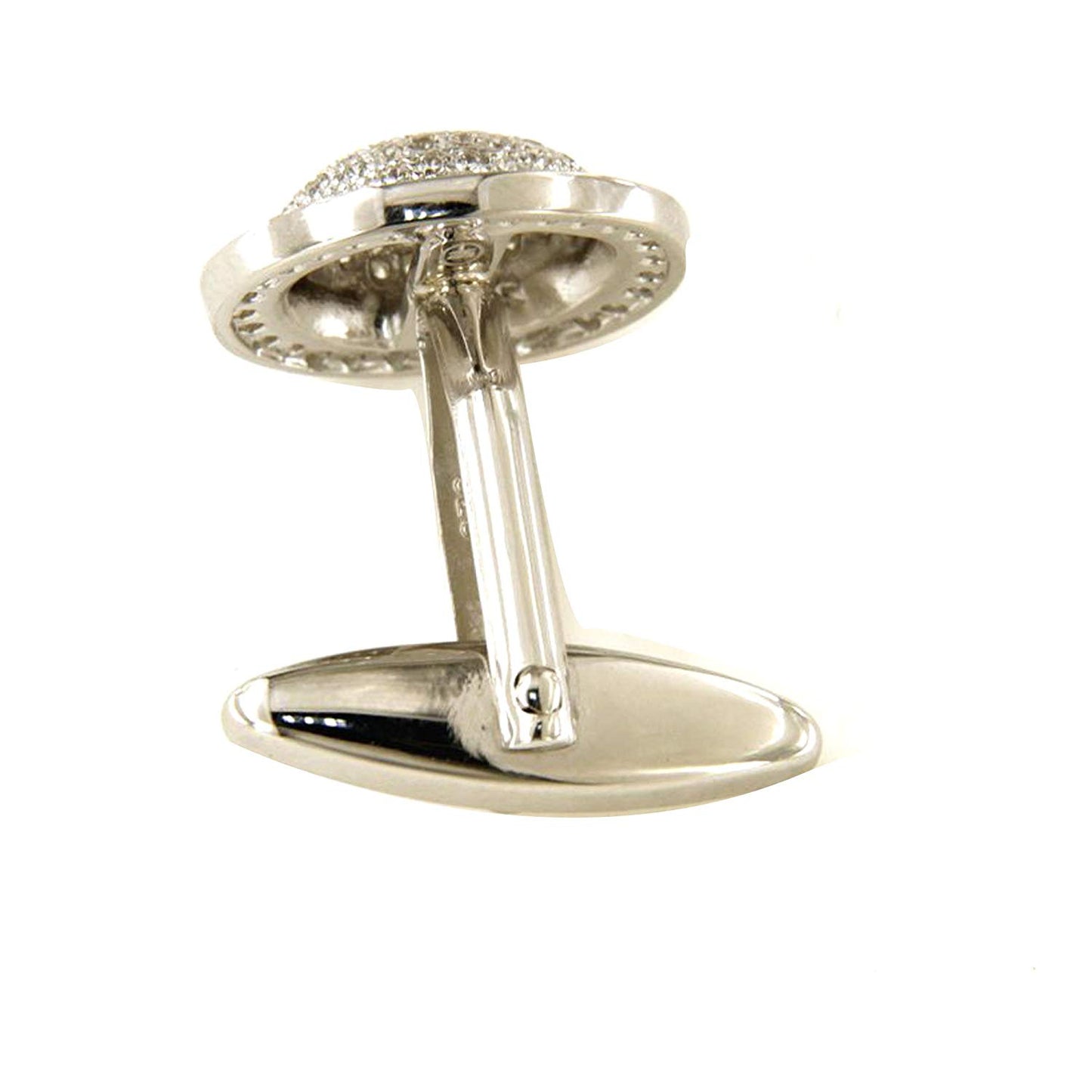 atjewels .925 Sterling silver Round Cut White Cubic Zircon Pair Of Cufflink For Men MOTHER'S DAY SPECIAL OFFER - atjewels.in