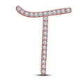 Mothers Day 14K Yellow Gold Over .925 Sterling Silver White Cubic Zirconia Alphabet T Letter Pendant Pave Set - atjewels.in