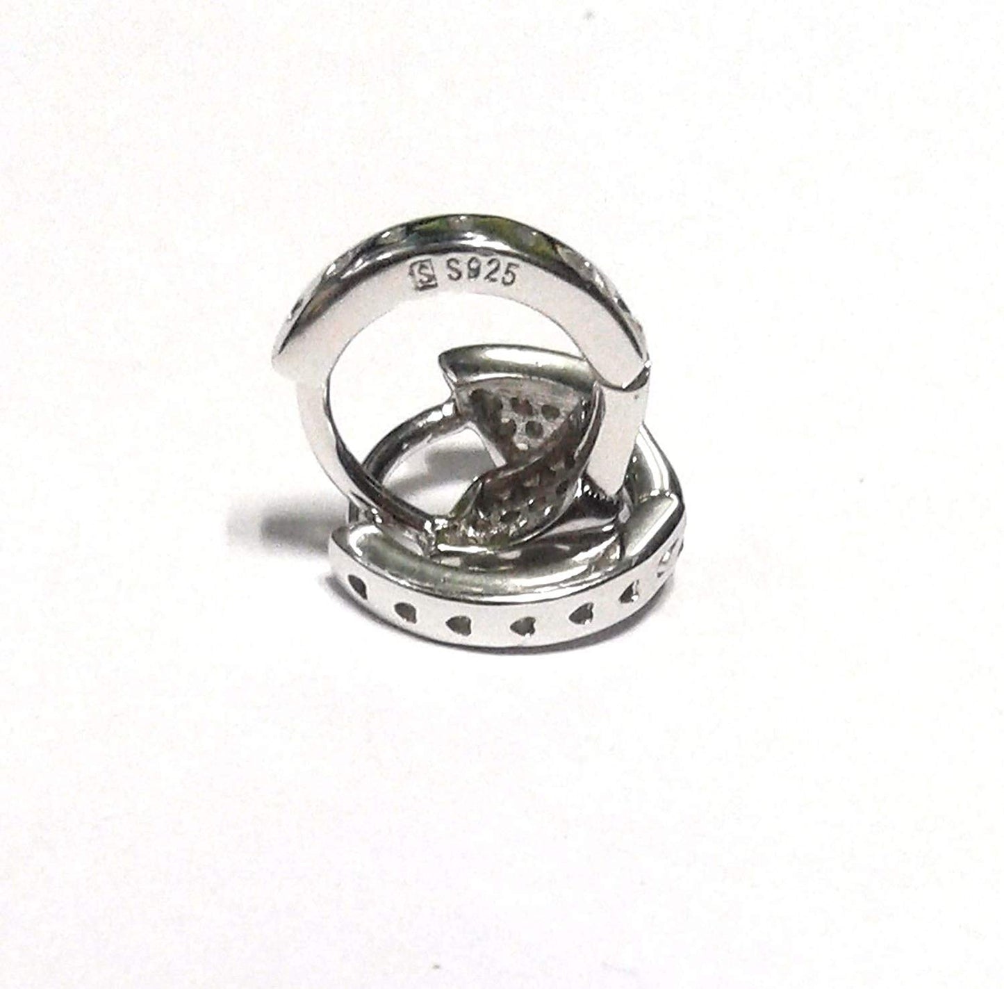 atjewels Round Cut White 925 Sterling Silver Hoop Earrings For Girl's and Women's For MOTHER'S DAY SPECIAL OFFER - atjewels.in