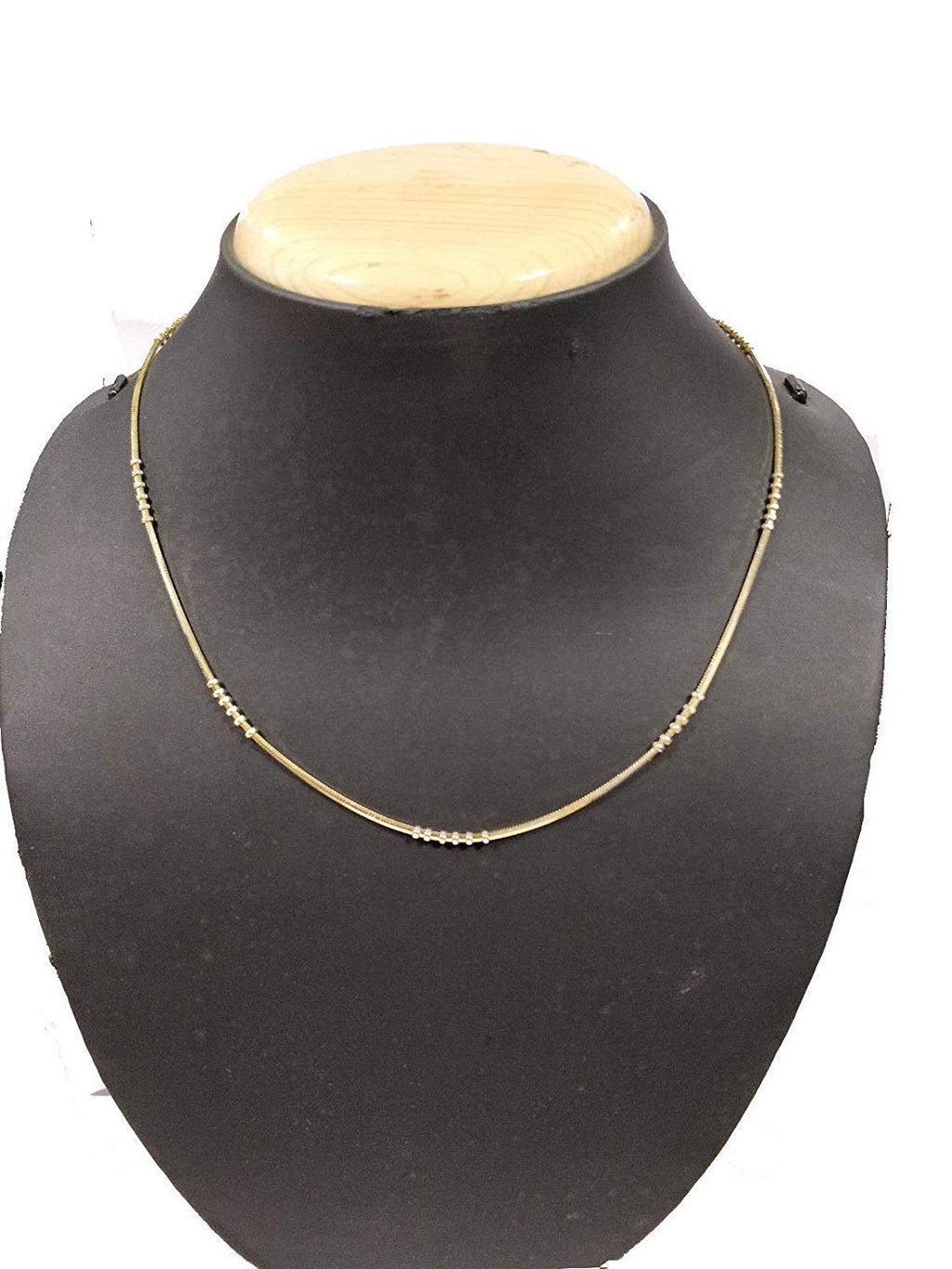 ATJewels 925 Sterling Silver 14k Two-Tone Gold Over Snake Chain 16" Unisex Necklace - atjewels.in