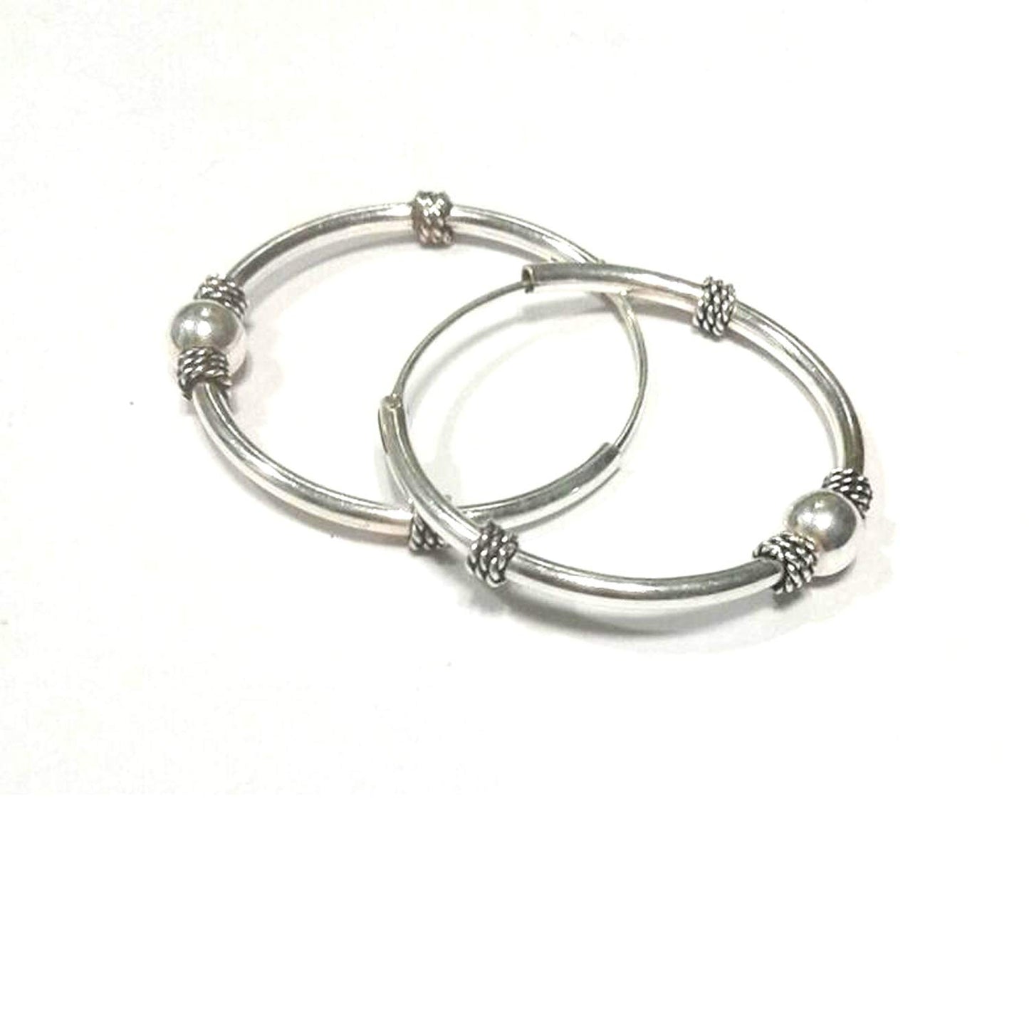 atjewels .925 Sterling Silver Hoop Earrings For Girl's and Women's For MOTHER'S DAY SPECIAL OFFER - atjewels.in