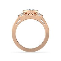 atjewels 18K Rose Gold Over 925 Silver Round White CZ Engagement Ring MOTHER'S DAY SPECIAL OFFER - atjewels.in