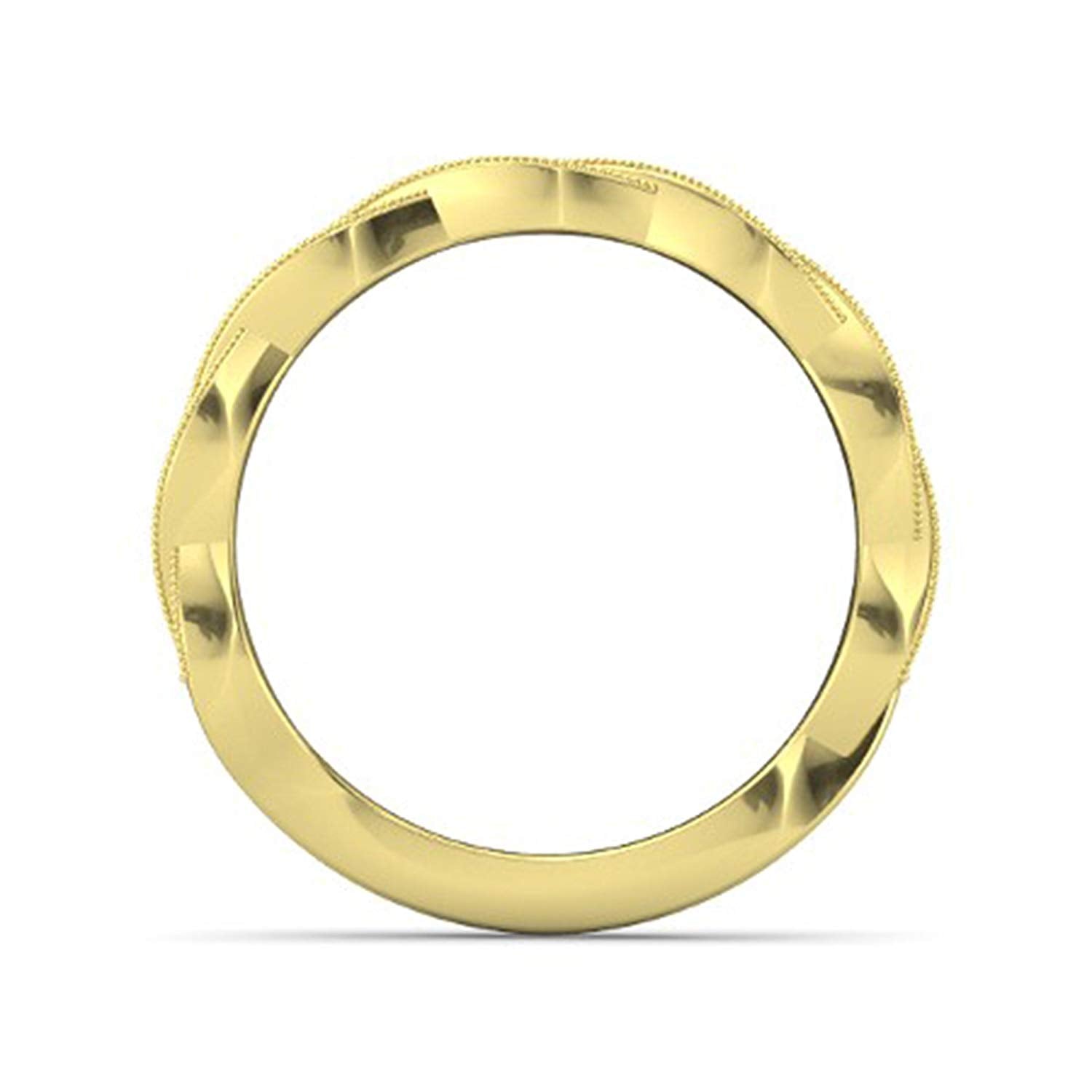 atjewels 18K Yellow Gold Over 925 Sterling Silver Round White Cubic Zirconia Bypass Engagement Ring MOTHER'S DAY SPECIAL OFFER - atjewels.in